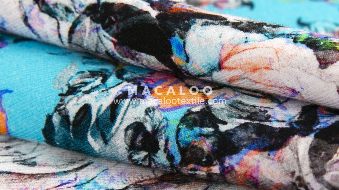 print cotton lycra spandex fabric