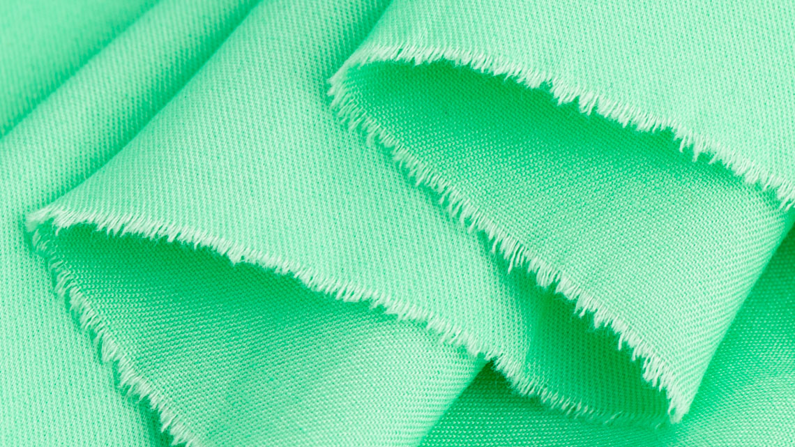 In stock mint 100 organic woven cotton  fabric textiles 