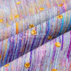 Glitter pattern stretch custom printed cotton lycra spandex fabric