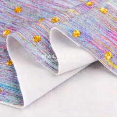 Glitter pattern stretch custom printed cotton lycra spandex fabric