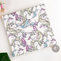 High quality unicorn pattern cotton jersey knit digital printed fabric