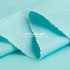 Solid color Teal 100 combed woven cotton twill fabric