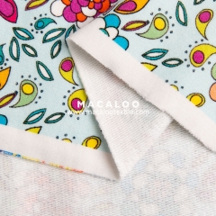 Custom print cotton french terry fabric