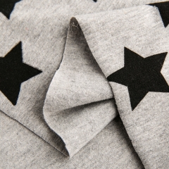 Custom screen print jersey knit cotton lycra fabric