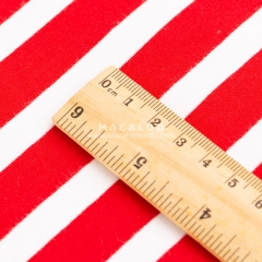 Christmas red and white cotton spandex yarn dyed stripe jersey