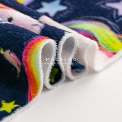 Unicorn plush minky fabric printing