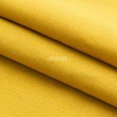 Solid mustard linen cotton blend fabric
