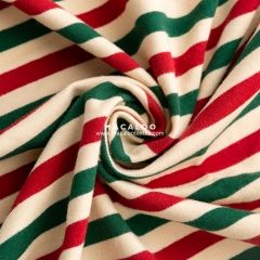 Stripes knitted yarn dyed fabric for Christmas