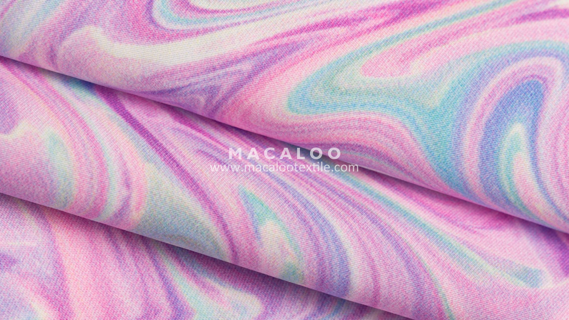 peach skin printed fabric