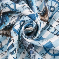Good quality printed woven cotton double gauze fabric