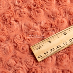 340gsm rose swirl knit 100 polyester minky blanket fabric wholesale