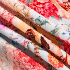 Floral cotton canvas digital printed fabric