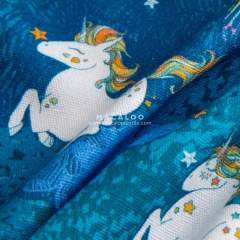 Unicorns digital printing canvas woven cotton fabric