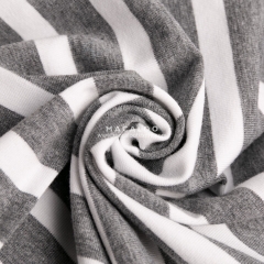 Knit stripes custom color dyed yarn cotton spandex fabric