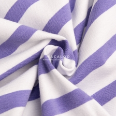 Soft cotton elastance stripe jersey fabric for clothing