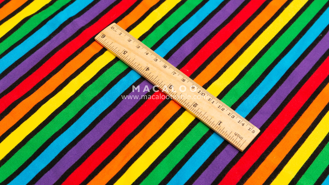 rainbow stripe cotton fabric