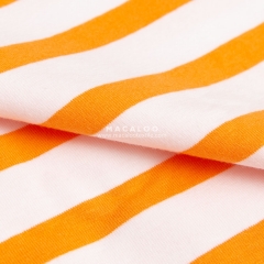 220gsm orange and white stripe knit cotton dyed lycra fabric textile