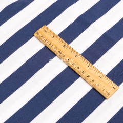 Navy fashion stripes stretch jersey knit cotton fabric
