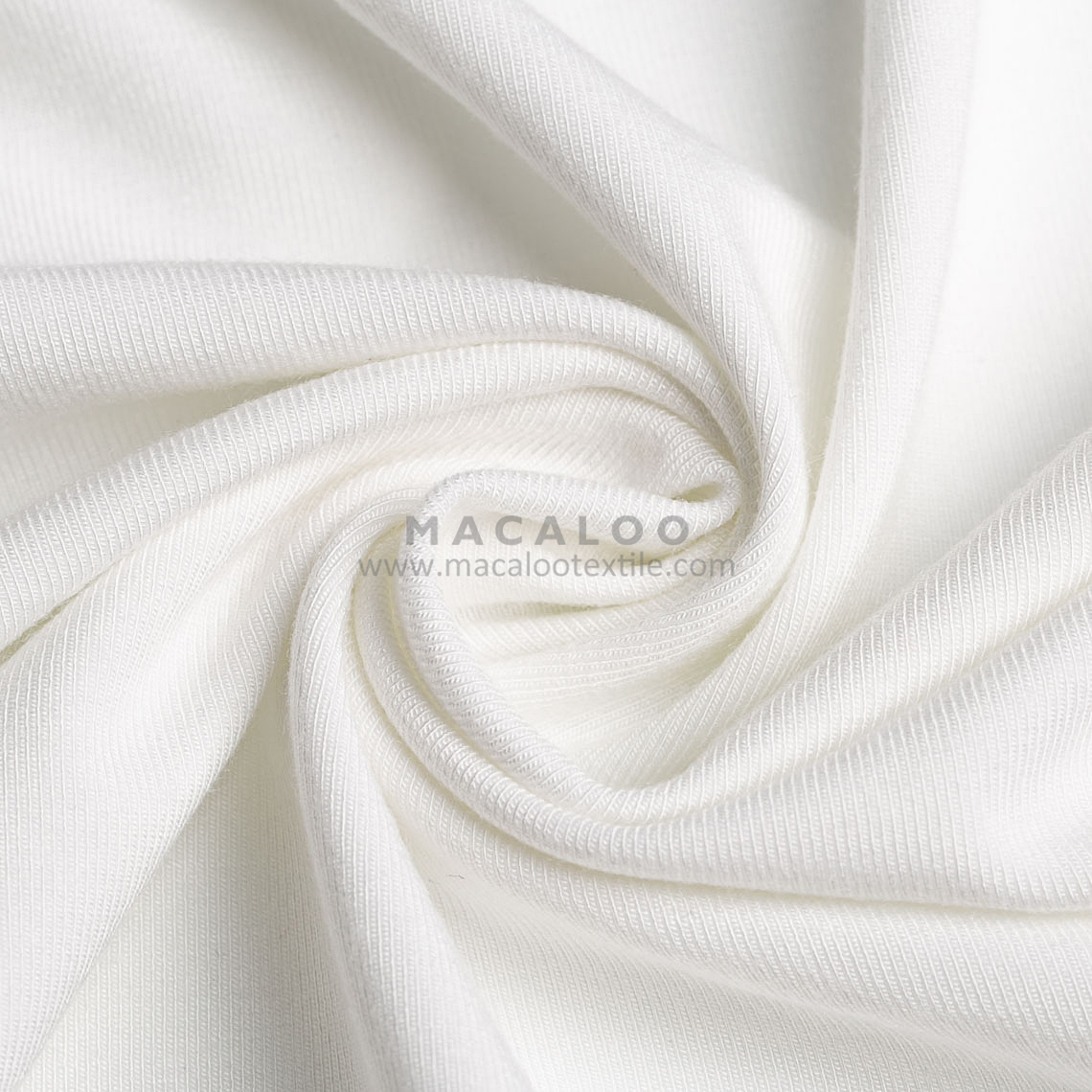 White Cotton/Spandex Jersey Fabric - 240 GSM