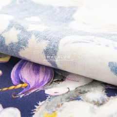 Unicorn pattern digital print 100% cotton woven fabric
