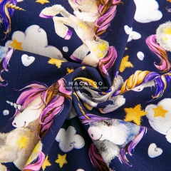 Unicorn pattern digital print 100% cotton woven fabric