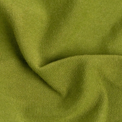 Olive cotton spandex single jersey knitted fabric