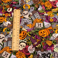 Halloween 95 cotton 5 spandex digital knitted fabric printing for baby