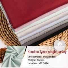 Stocklot bamboo lycra knit fabric