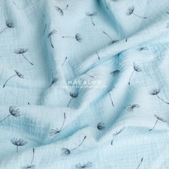 In stock double gauze printed cotton muslin fabric for baby