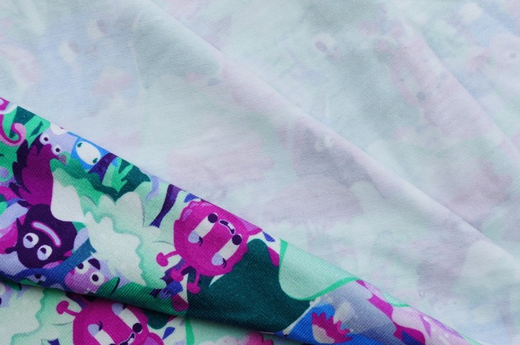 Baby prints digital printing cotton lycra knit fabric