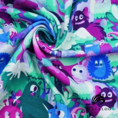 Baby prints digital printing cotton lycra knit fabric