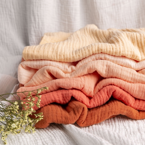 Pink Series wholesale 100% cotton gauze muslin fabric