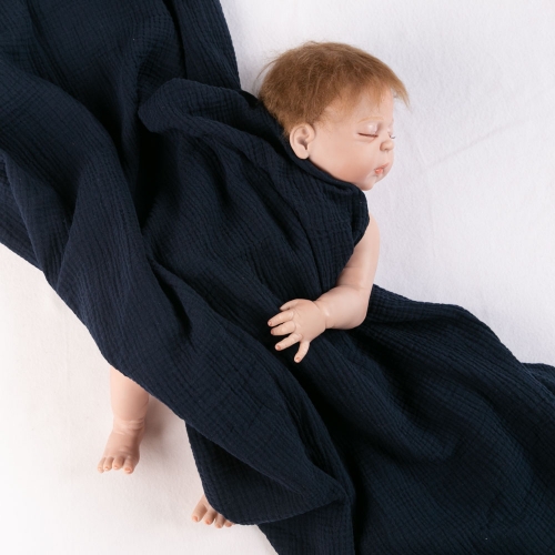 Available popular woven technic muslin sleeping blanket for months babies
