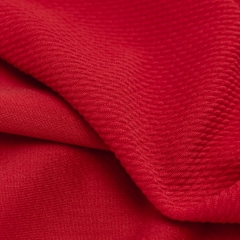 Wholesale solid red color stretch bullet poly spandex jersey knitted fabric for dress