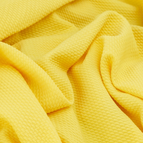 Yellow solid soft by the yard bullet textured fabric liverpool knitted for dresses