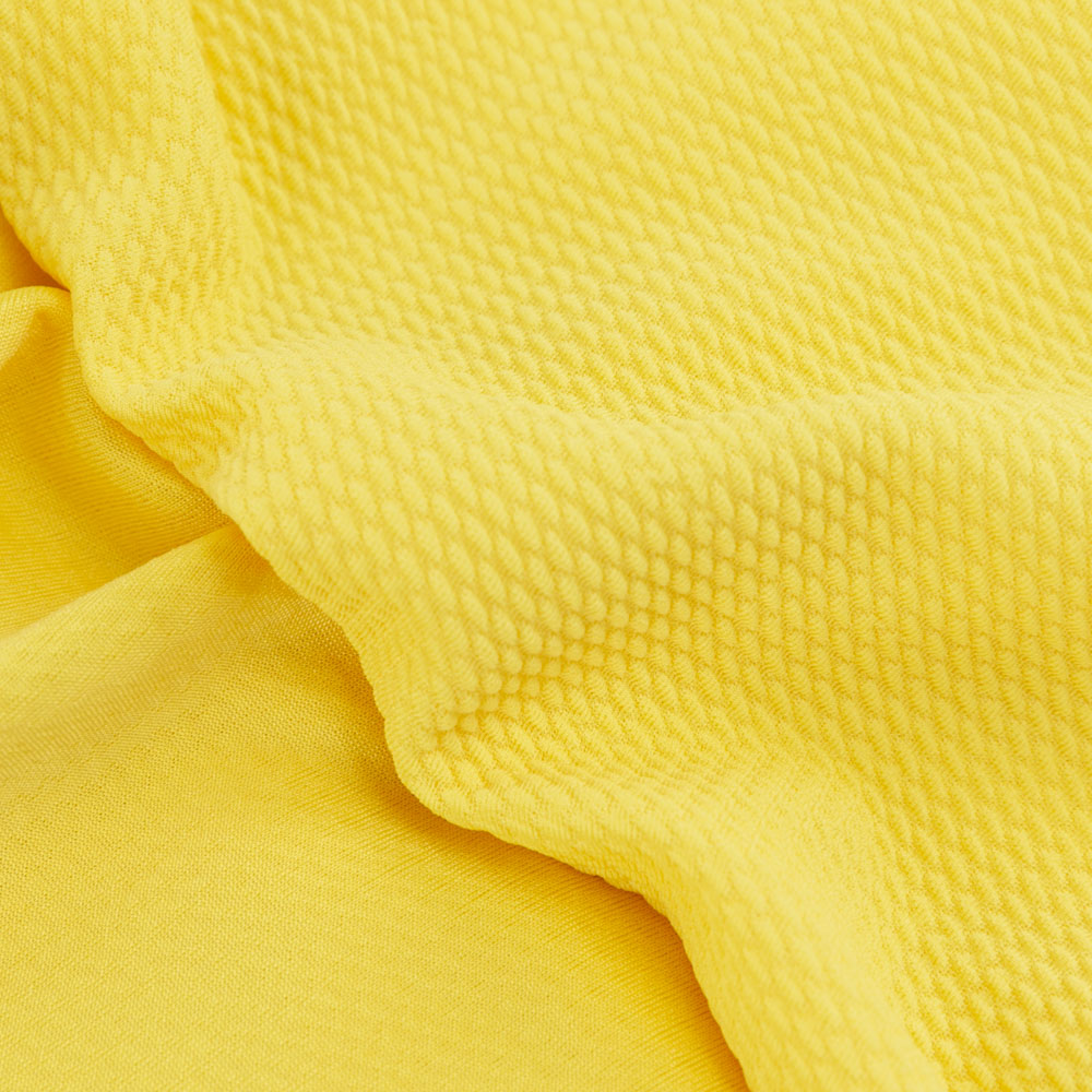 Yellow solid soft by the yard bullet textured fabric liverpool knitted ...