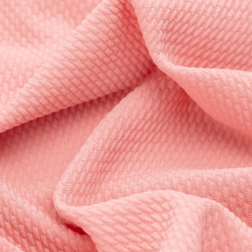 High quality solid pink 4 way spandex polyester liverpool bullet knit fabric for clothes