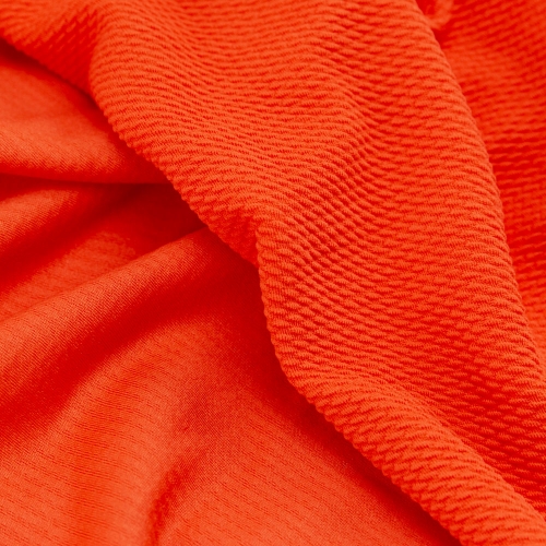 Factory price 230gsm solid custom orange plain dyed liverpool knitted bullet fabric for sportswear