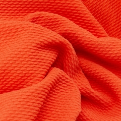 Factory price 230gsm solid custom orange plain dyed liverpool knitted bullet fabric for sportswear