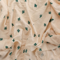 Baby age group Cactus custom print swaddle muslin organic cotton blanket