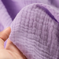 wholesale solid crinkle lavender baby gauze wrap swaddle blanket
