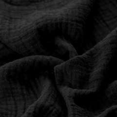 Plain dyed pattern modern black super soft 100% cotton blanket for babies