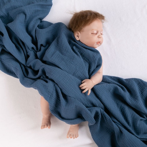 Customized portable custom super soft organic cotton baby blanket