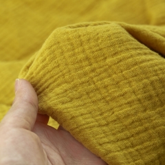 Super soft mustard lightweight natural cotton baby muslin wrap swaddle blanket for carseat cover
