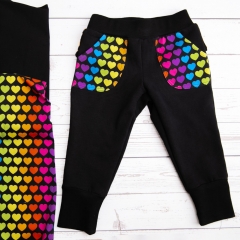 Amazing sewing quality soft and comfortable custom print baby boy jogger cotton pants for kids
