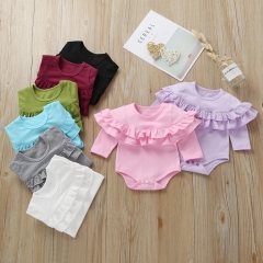 China manufacturer super soft solid 100% cotton muslin baby romper