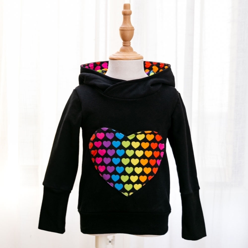 Printed pattern custom stretch cotton fleece hooded baby sweatshirt