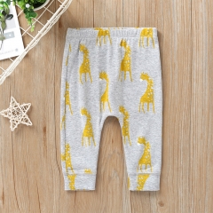 Wholesale spring/autumn season cartoon printed cotton legging pants for baby