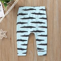 Wholesale spring/autumn season cartoon printed cotton legging pants for baby