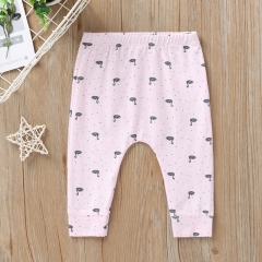 Wholesale spring/autumn season cartoon printed cotton legging pants for baby